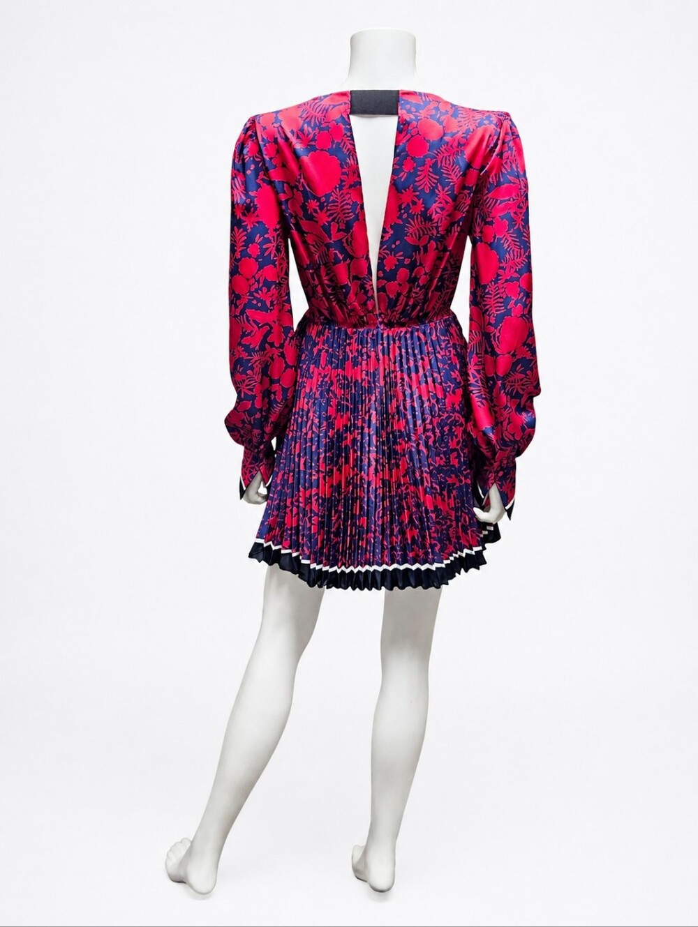 SELF-PORTRAIT | Long Sleeve Floral Print Mini Dress in Size US 2 - Picture 7 of 11